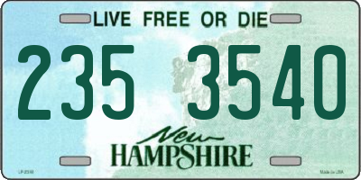 NH license plate 2353540