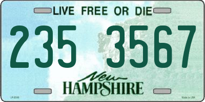 NH license plate 2353567