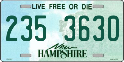 NH license plate 2353630
