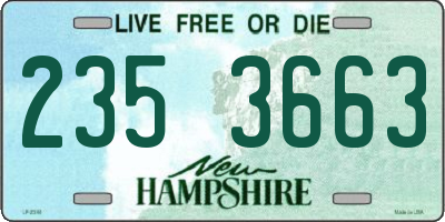 NH license plate 2353663