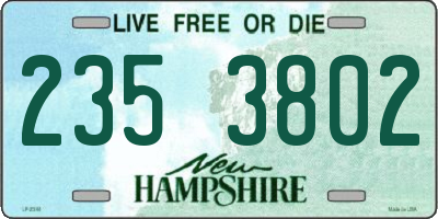 NH license plate 2353802