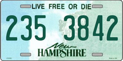 NH license plate 2353842