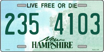 NH license plate 2354103