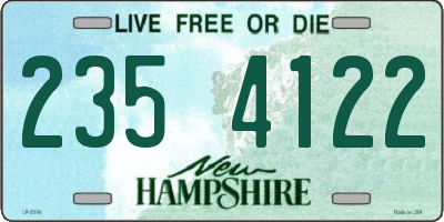 NH license plate 2354122