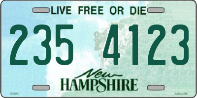NH license plate 2354123