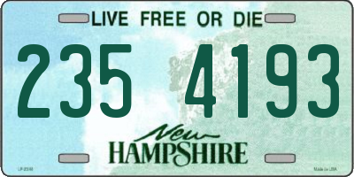 NH license plate 2354193