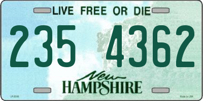 NH license plate 2354362