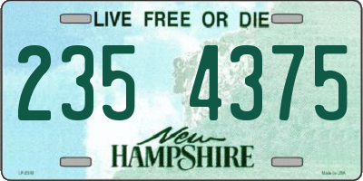 NH license plate 2354375