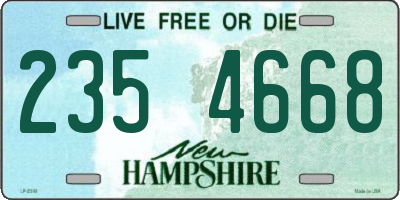 NH license plate 2354668