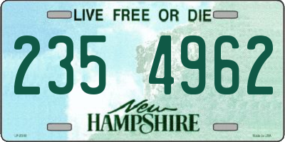 NH license plate 2354962