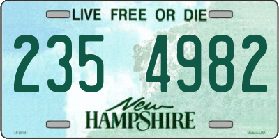 NH license plate 2354982