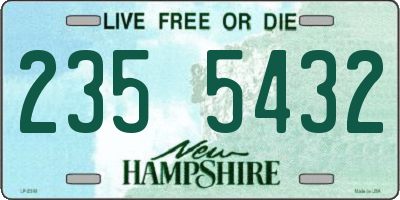 NH license plate 2355432