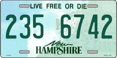 NH license plate 2356742