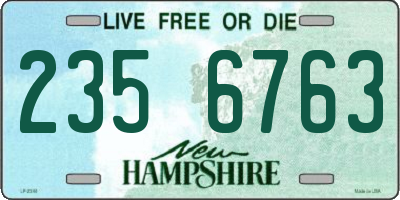NH license plate 2356763