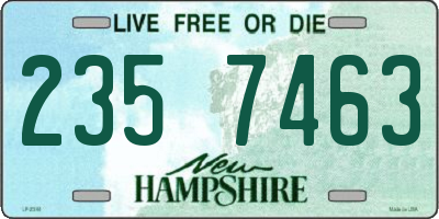 NH license plate 2357463