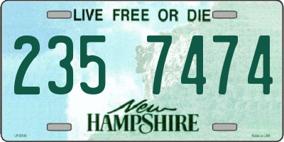 NH license plate 2357474