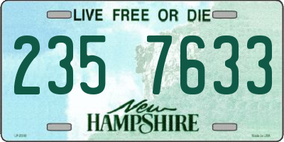 NH license plate 2357633