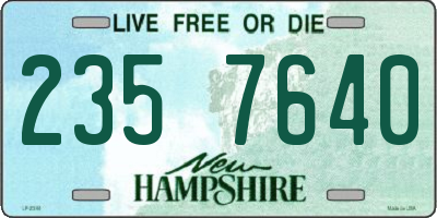 NH license plate 2357640