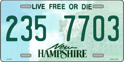 NH license plate 2357703