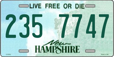 NH license plate 2357747