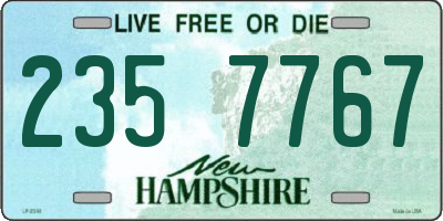 NH license plate 2357767