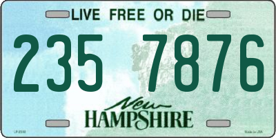 NH license plate 2357876