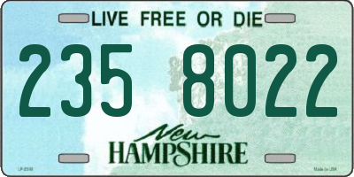 NH license plate 2358022