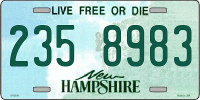 NH license plate 2358983
