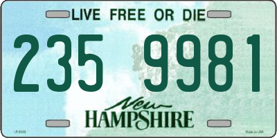 NH license plate 2359981