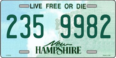 NH license plate 2359982