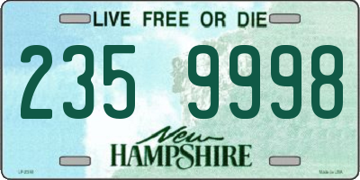 NH license plate 2359998