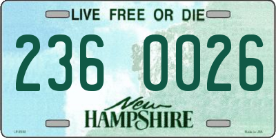 NH license plate 2360026