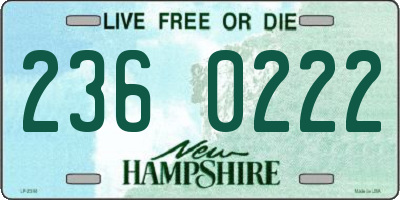 NH license plate 2360222