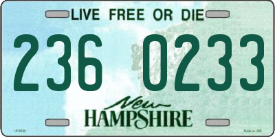 NH license plate 2360233