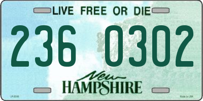 NH license plate 2360302