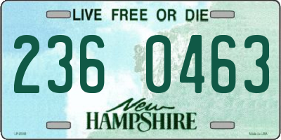 NH license plate 2360463