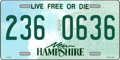 NH license plate 2360636