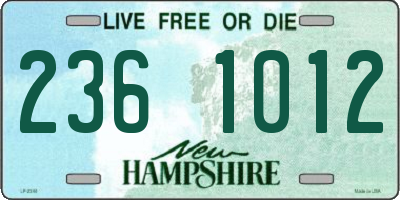 NH license plate 2361012