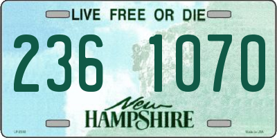 NH license plate 2361070