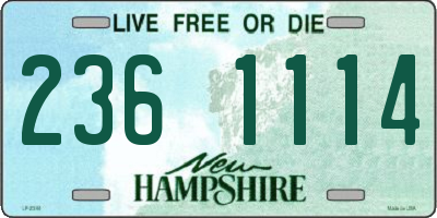 NH license plate 2361114