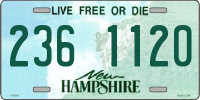 NH license plate 2361120