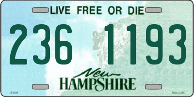 NH license plate 2361193