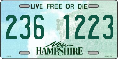 NH license plate 2361223