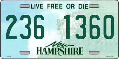 NH license plate 2361360
