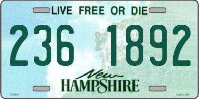 NH license plate 2361892