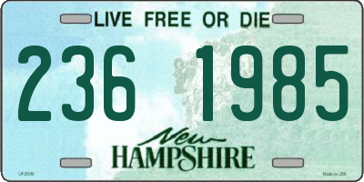 NH license plate 2361985