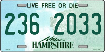 NH license plate 2362033