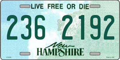 NH license plate 2362192
