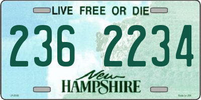 NH license plate 2362234