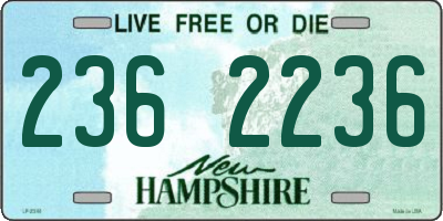 NH license plate 2362236